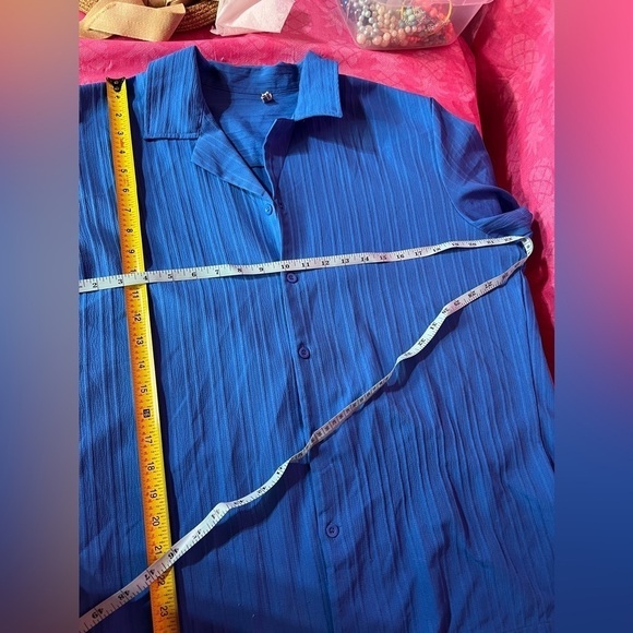 COOFANDY Men's Casual Wrinkle-Free Short Sleeve Button-Down Dress Shirt - Size L - Picture 6 of 6